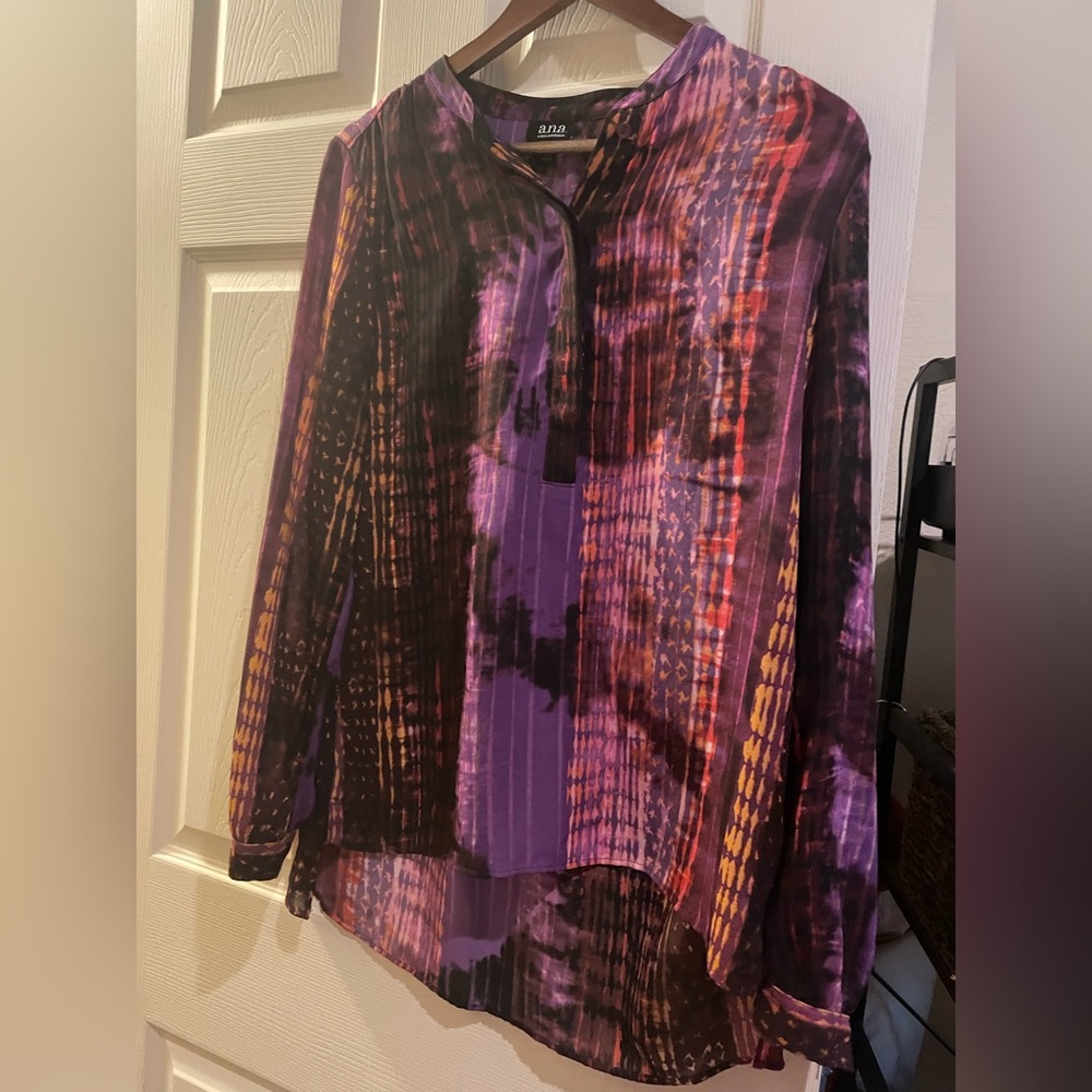 Ana a new approach Women's Purple and Black Top-Medium